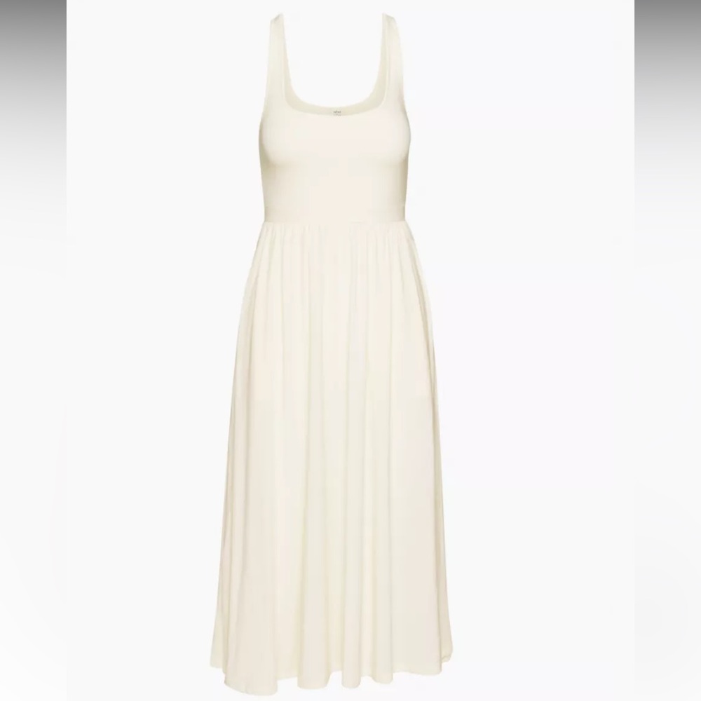 Aritzia Market Midi Dress in light birch
